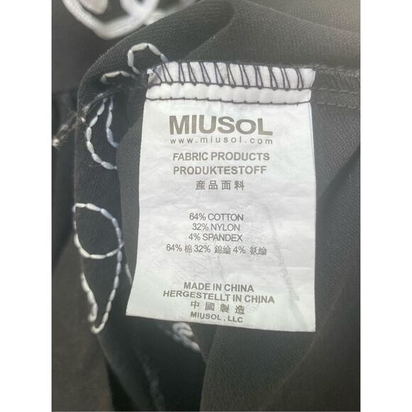 Miusol Women's Black White Embroidery Tiered A-line Dress Size Large - Picture 7 of 7